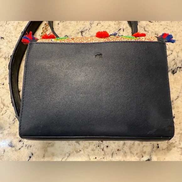 Tory Burch GUC Multicolor Embroidered & Leather Crossbody - Picture 4 of 16